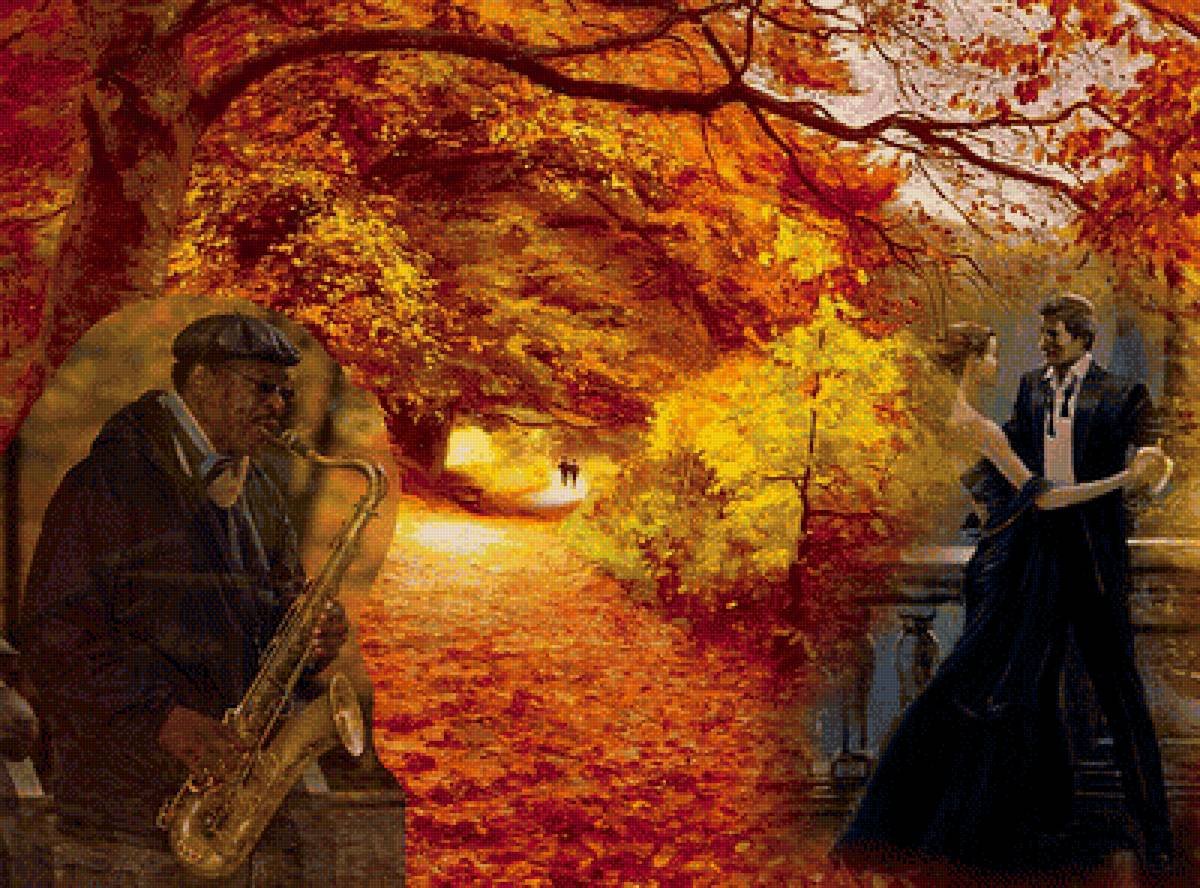 Он любит играть листьями. Осенний танец. Осенний вальс. Осеннее танго. Осень любовь.