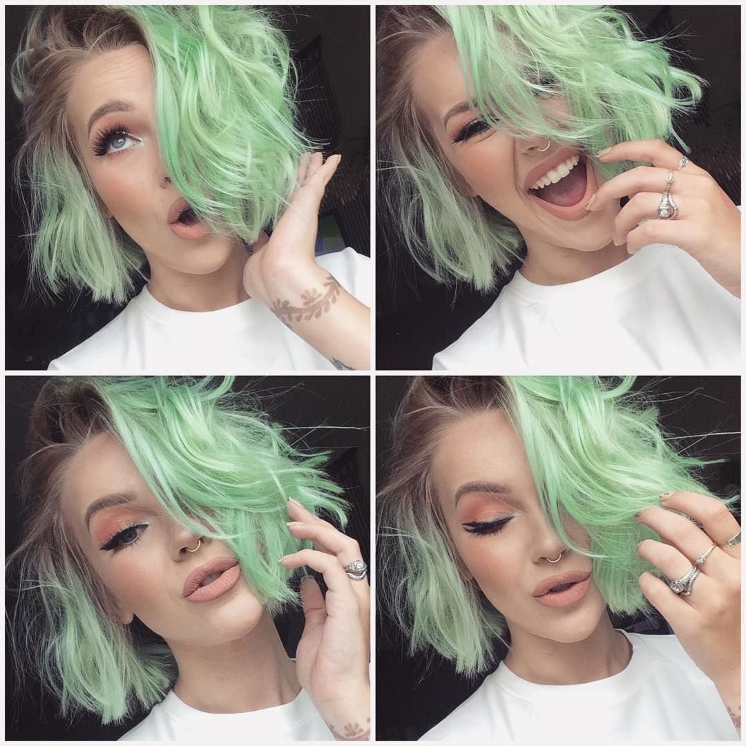 Пепельно зеленые волосы