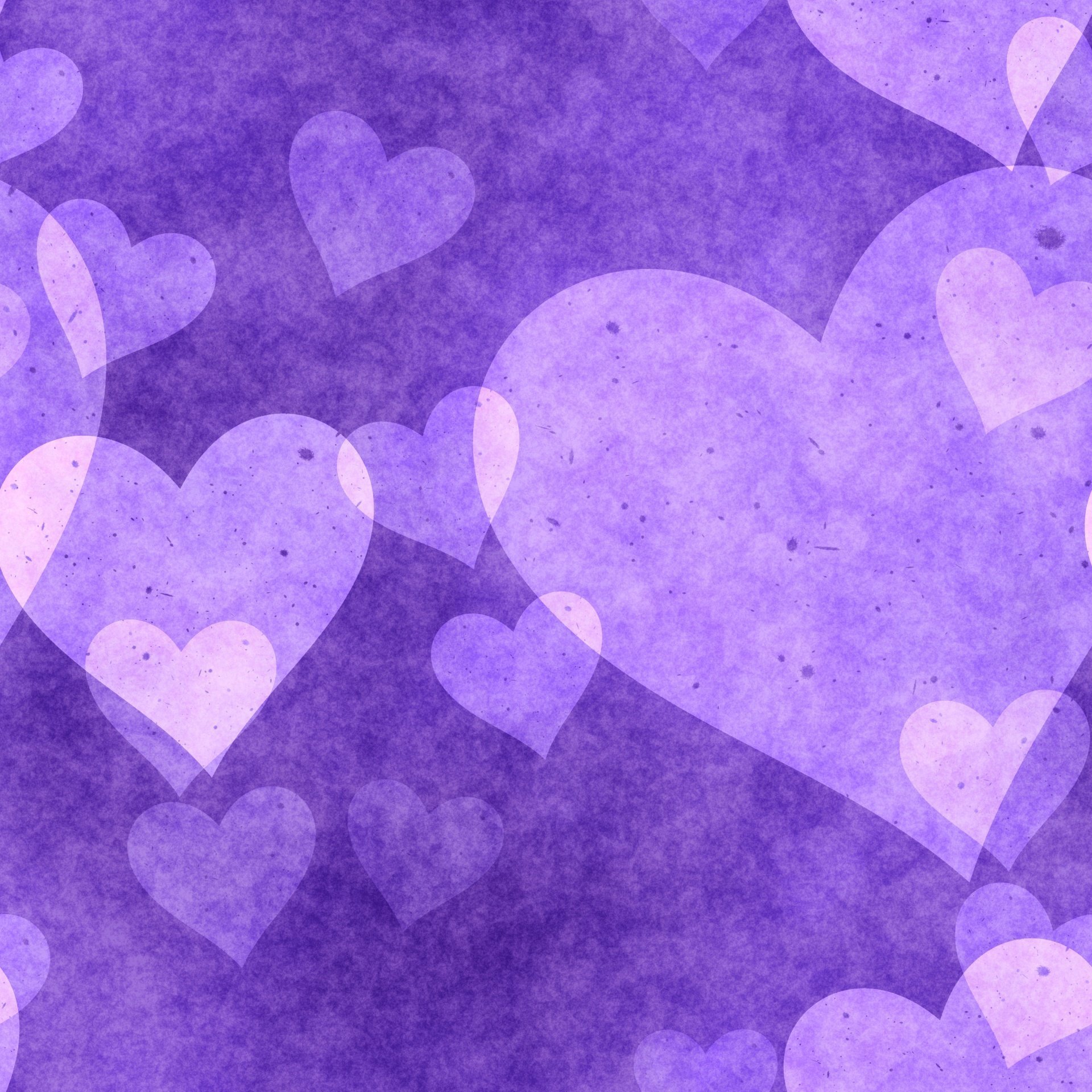 Фиолетовый фон с сердечками