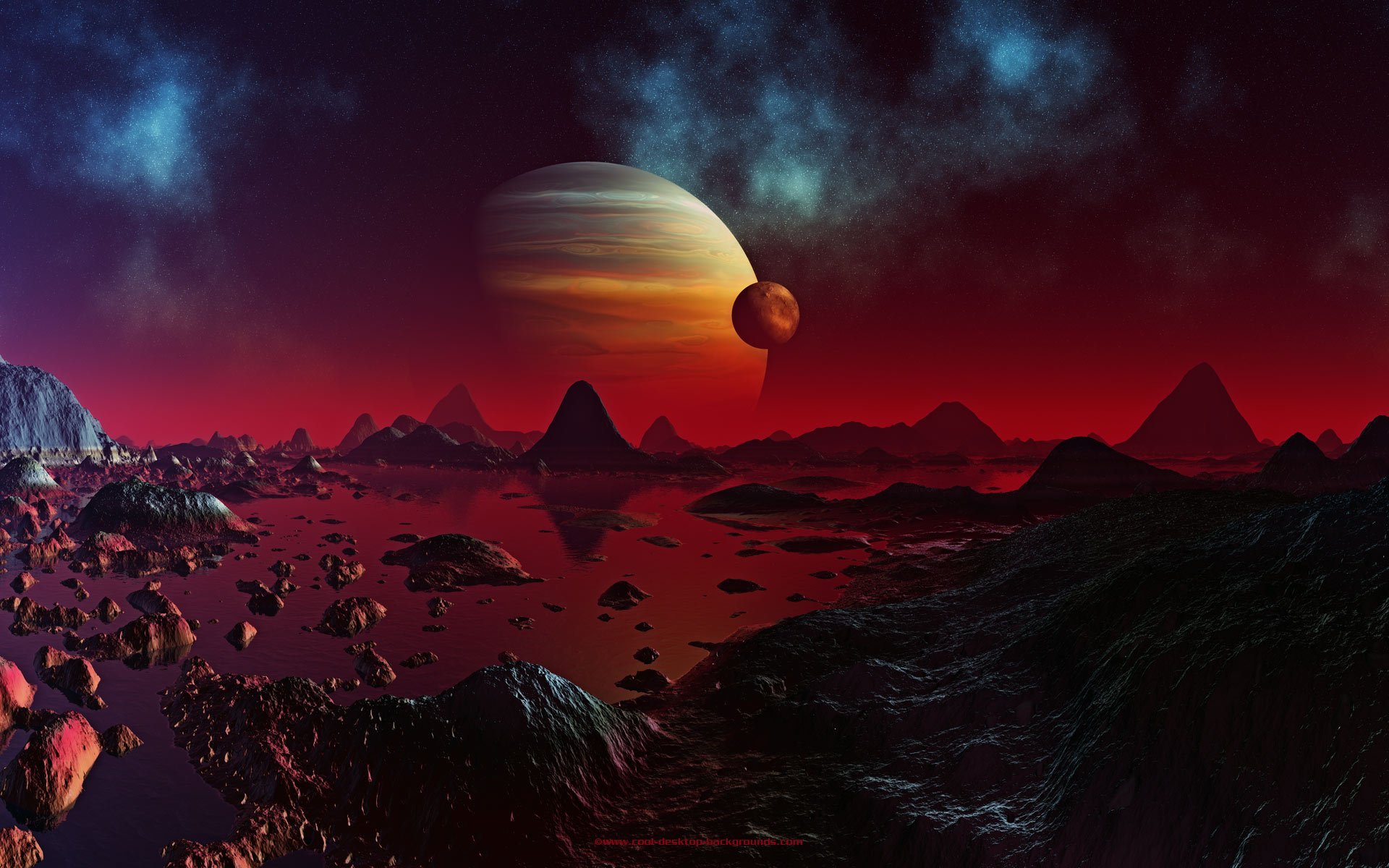 Другая планета. Глизе 581 пейзаж. Марс экзопланета. Kepler-1625b. Космический пейзаж.