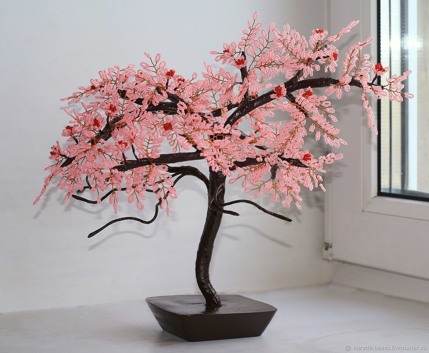 Cherry blossom купить. Дерево бонсай Сакура. Сакура бонсай из бисера. Искусственное дерево Сакура. Дерево бонсай из бисера Сакура.