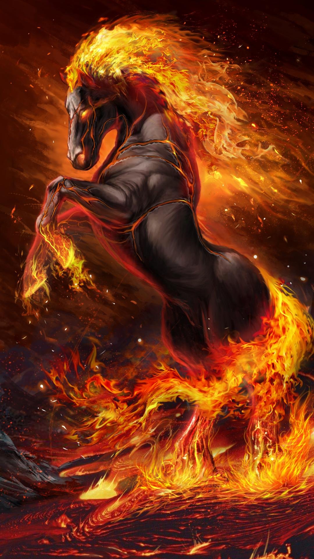 Хорс год. Алмазная мозаика Огненный конь 40/50. Огненный конь. Огненная лошадь. Лошадь в огне.