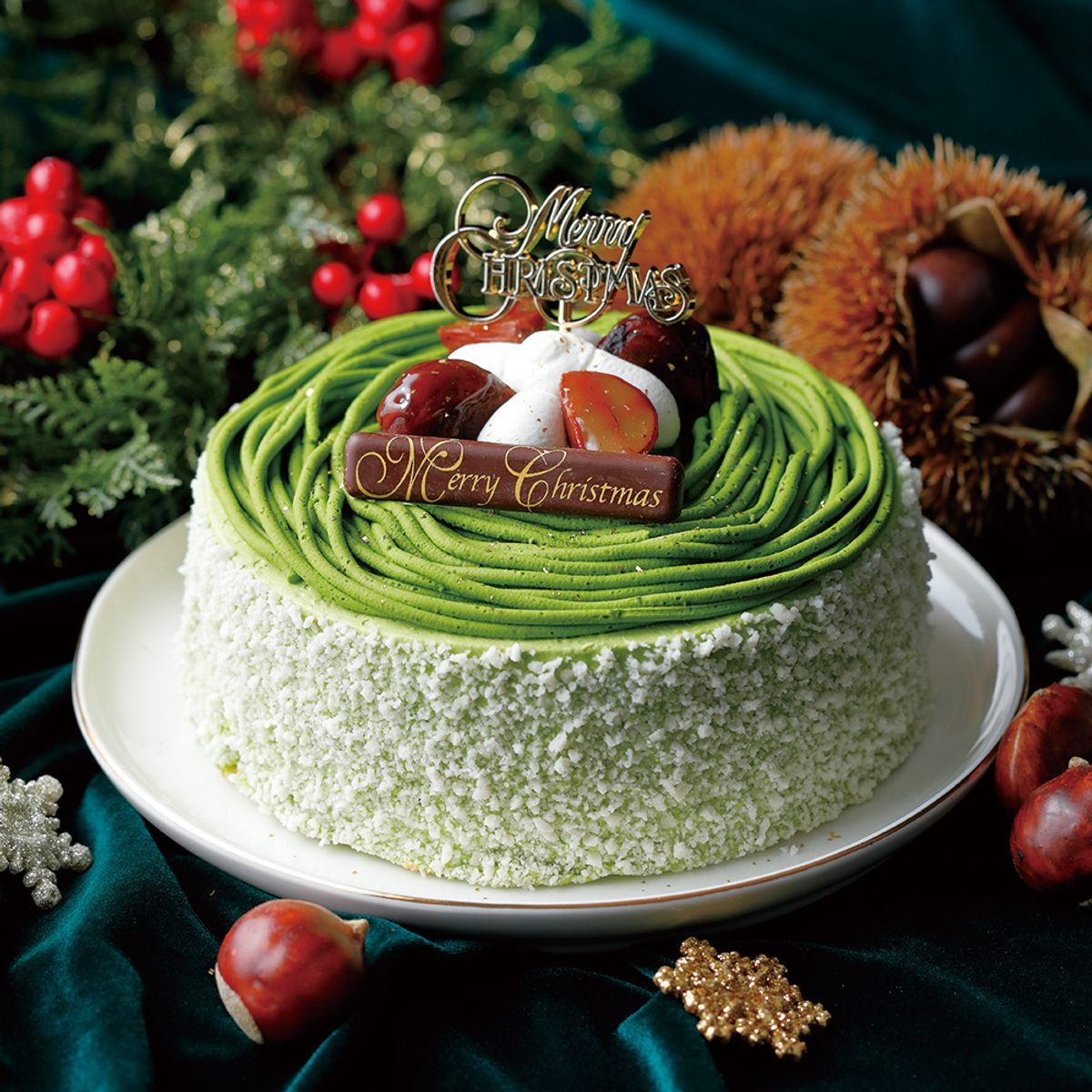 Новогодний торт зеленый