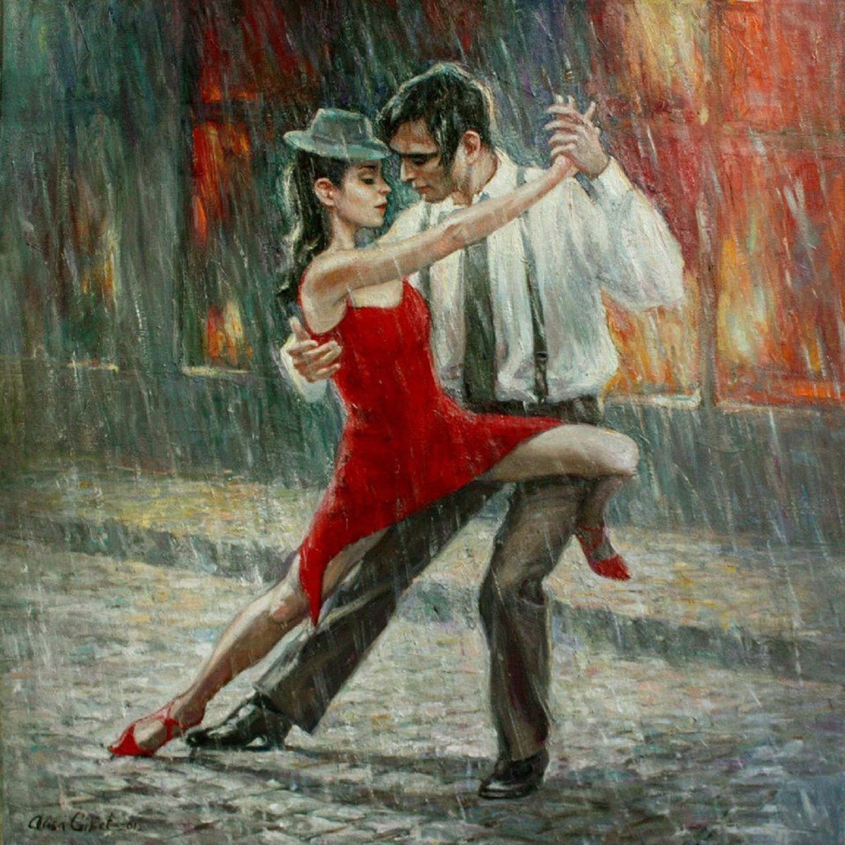 Пляска плясать. Художник Карлос Тавано танго. Венецианское танго золотое Руно. Танцы под дождем. Танец в живописи.