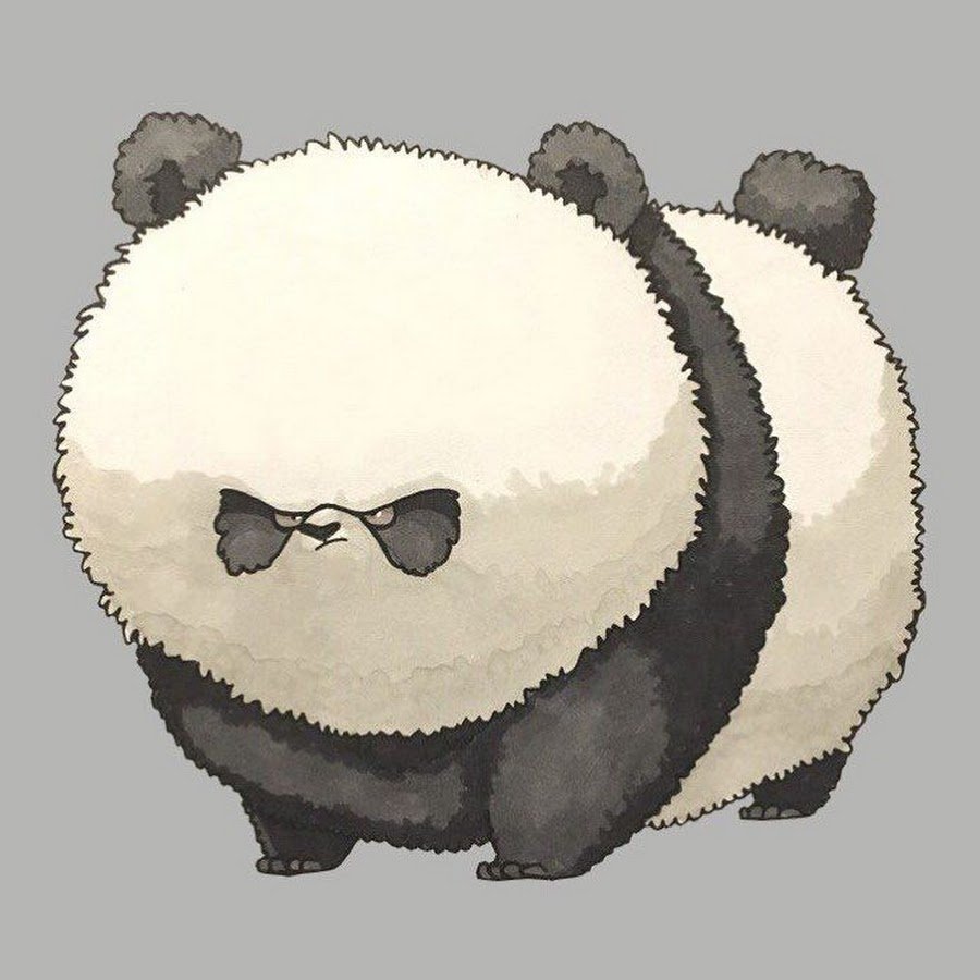 Открытка панда