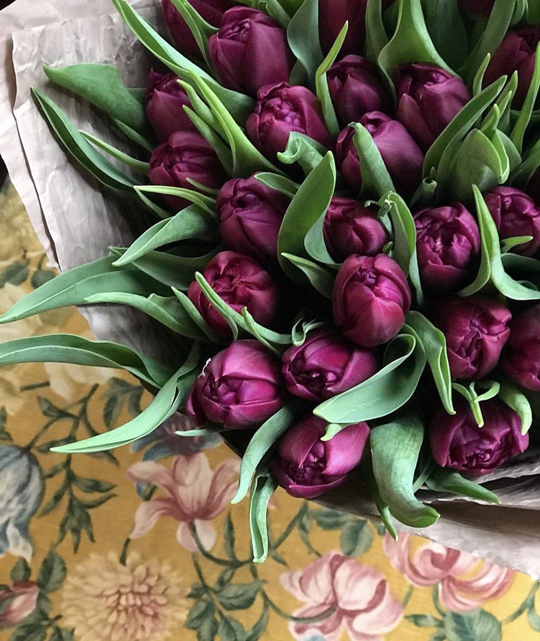 Сиреневые тюльпаны букет