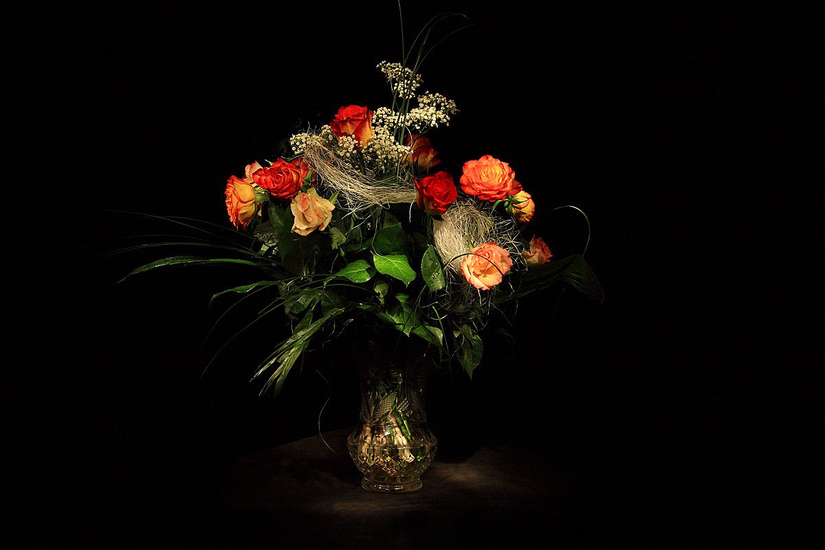 Ночной букет цветов