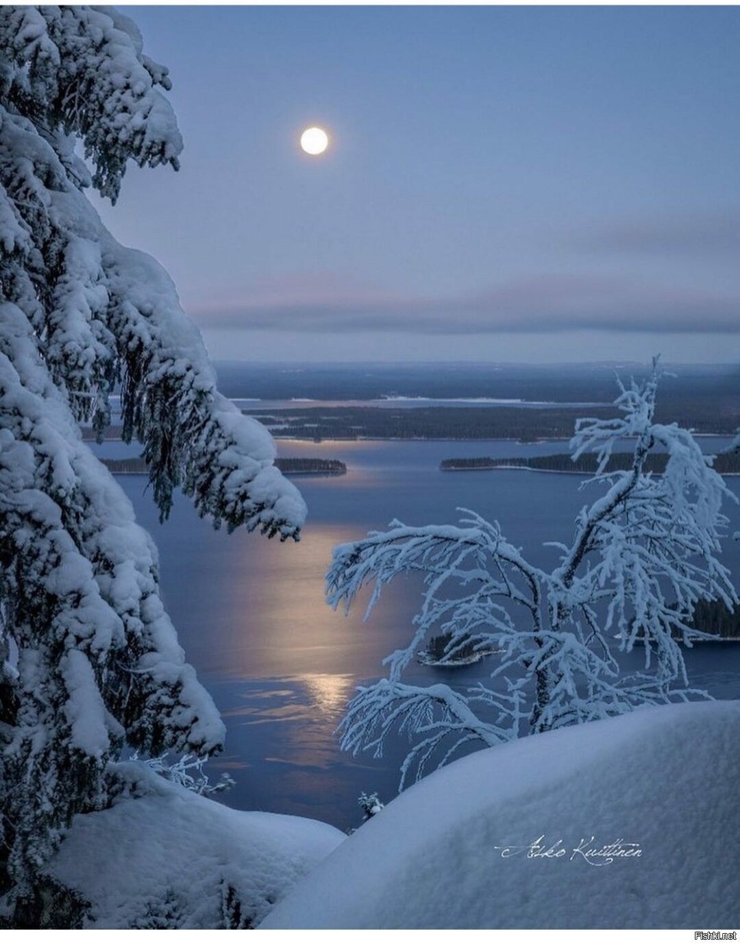 Пожелания зимней доброй ночи
