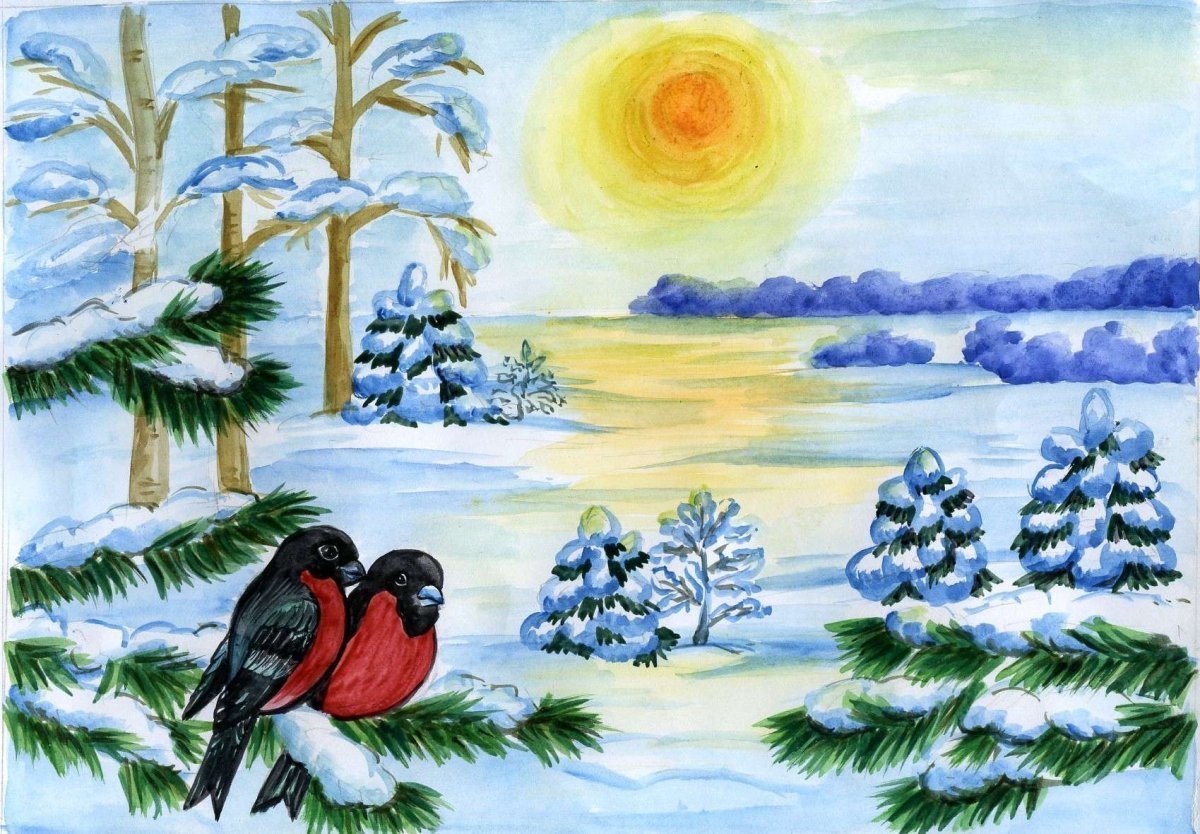 Рисунок на зимнюю тематику
