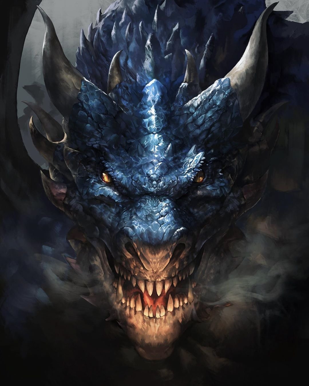 Морда дракона в профиль