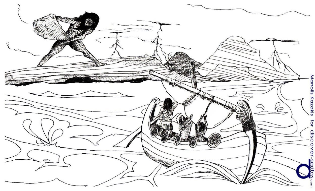 Рисунок одиссей на острове циклопов