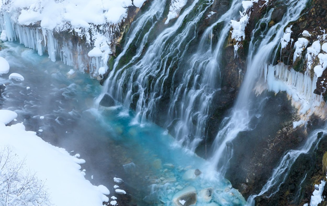 Уковский водопад зимой