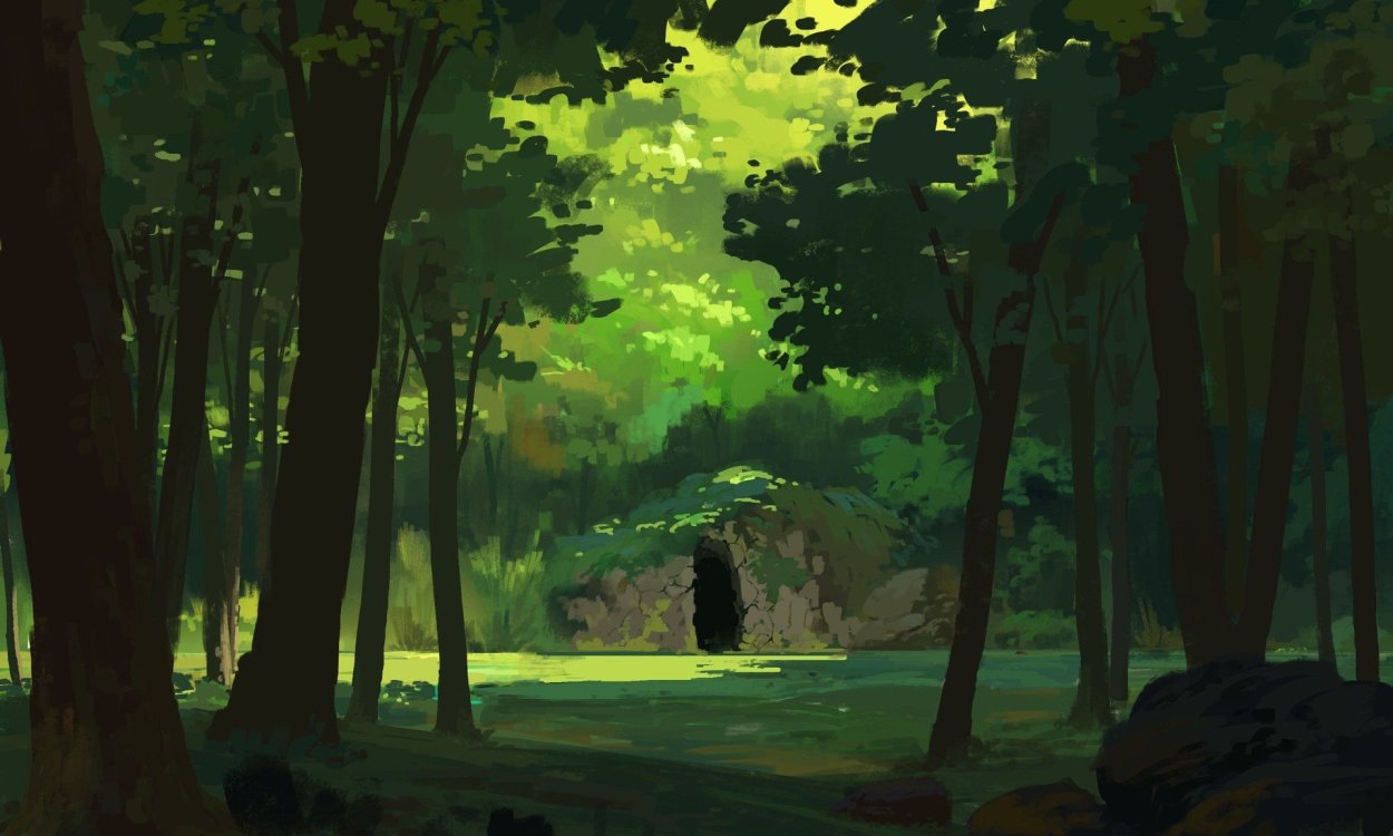 Нарисованный лес
