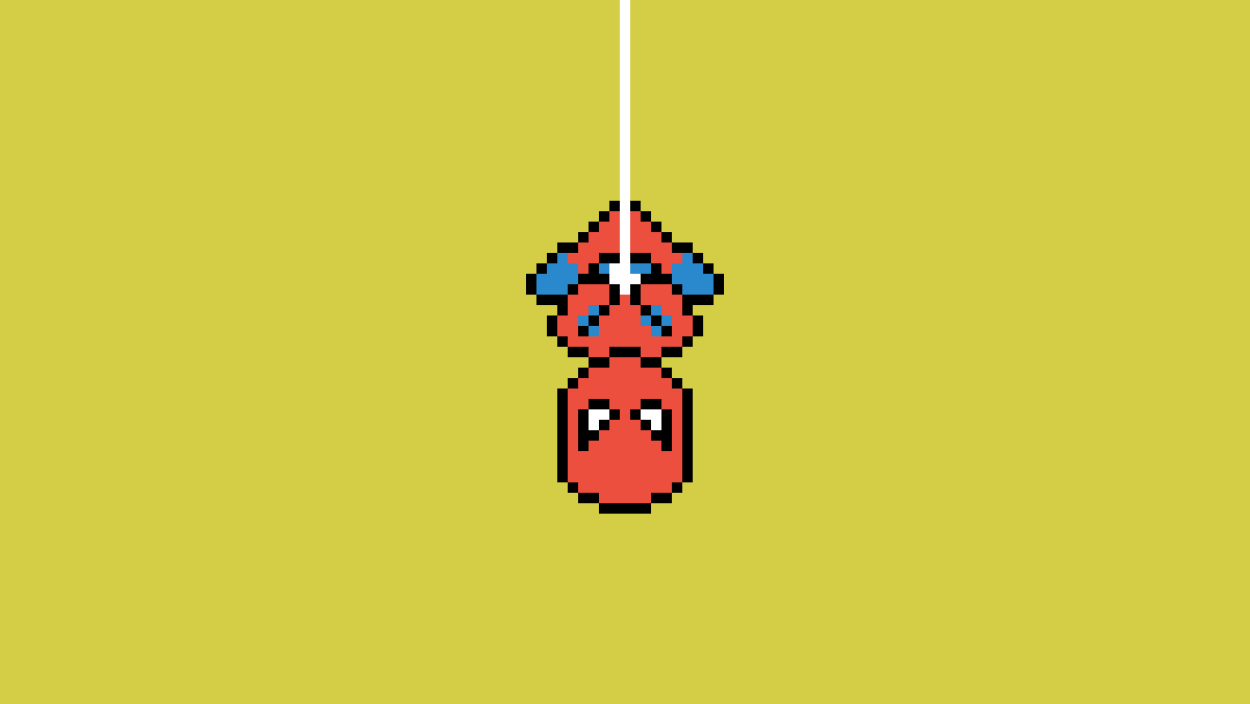 Пиксель арт человек паук